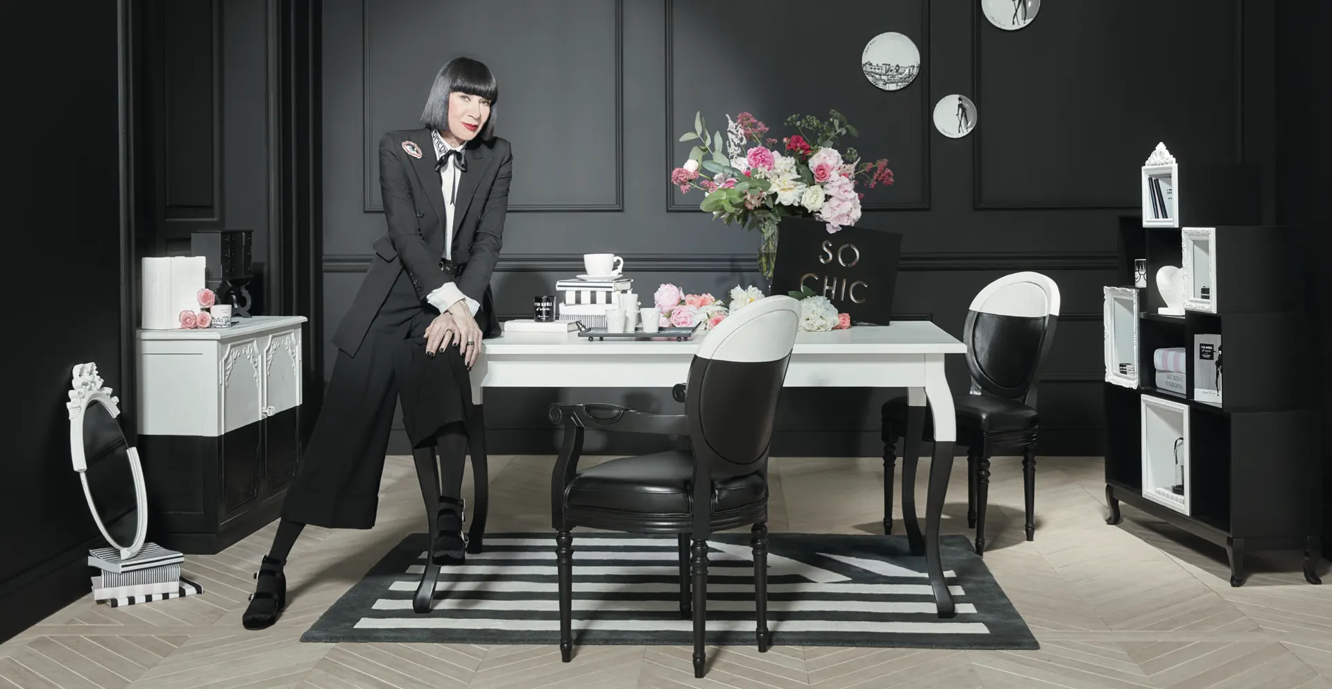 Chantal Thomass 黒パーティスタイル３点セット MADAME CHANTAL THOMASS | Collectible figurines Leblon Delienne